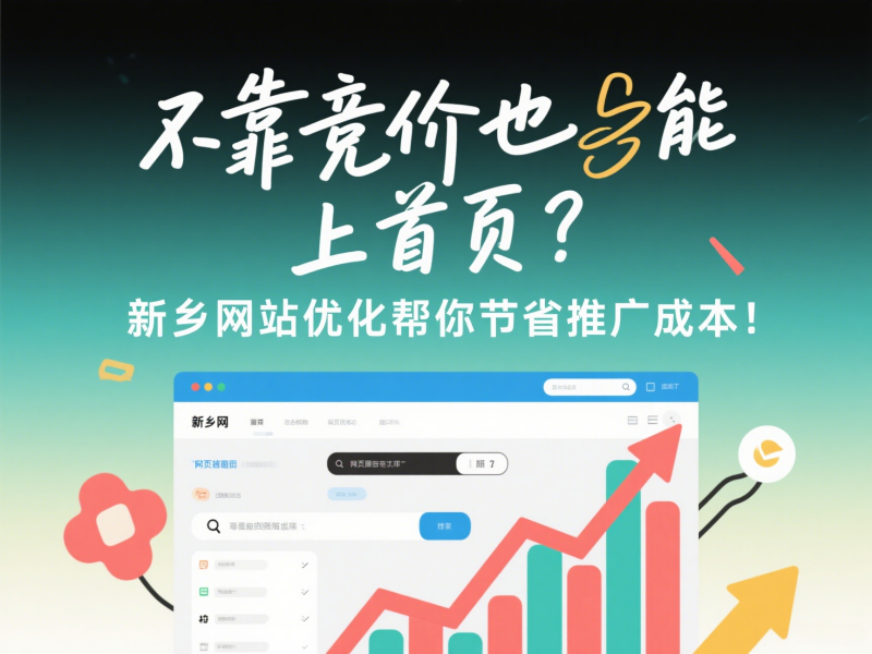 不靠競價也能上首頁？新鄉(xiāng)網(wǎng)站優(yōu)化幫你節(jié)省推廣成本！